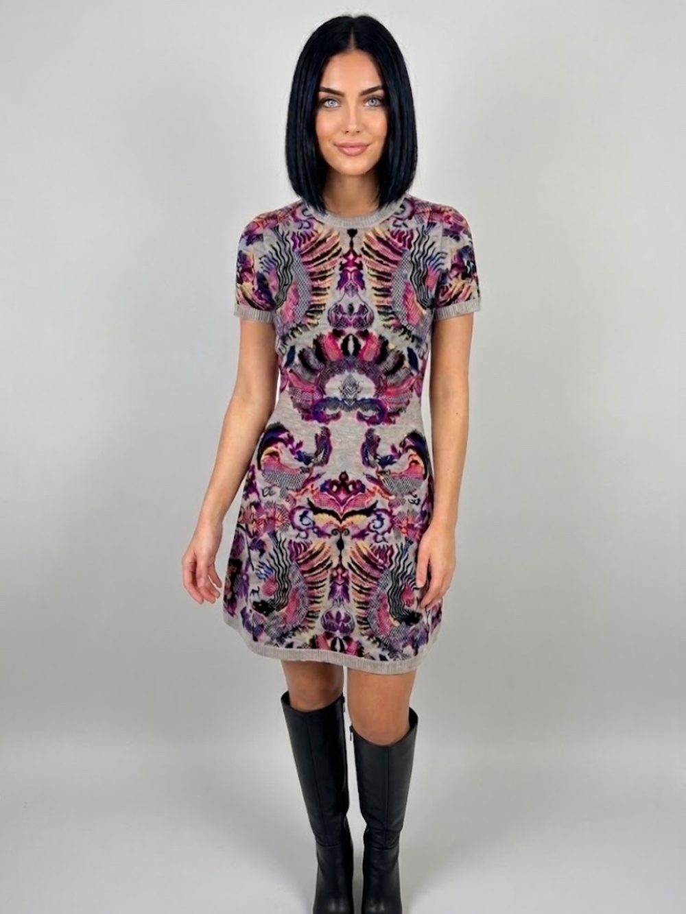 AUTHENTICATED McQ Alexander McQueen Griffin Knit Dress Gossip Girl size S